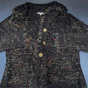 Button up colorful sweater